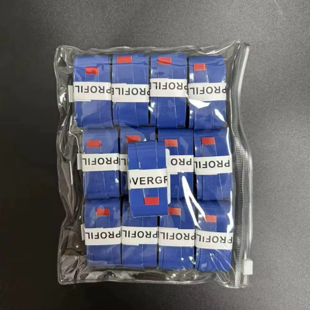 12PCS W Tennis Overgrip Sweat Band Absorption Tennis Badminton Racket Hand Glue Tennis Grip PU Non-Slip Overgrip