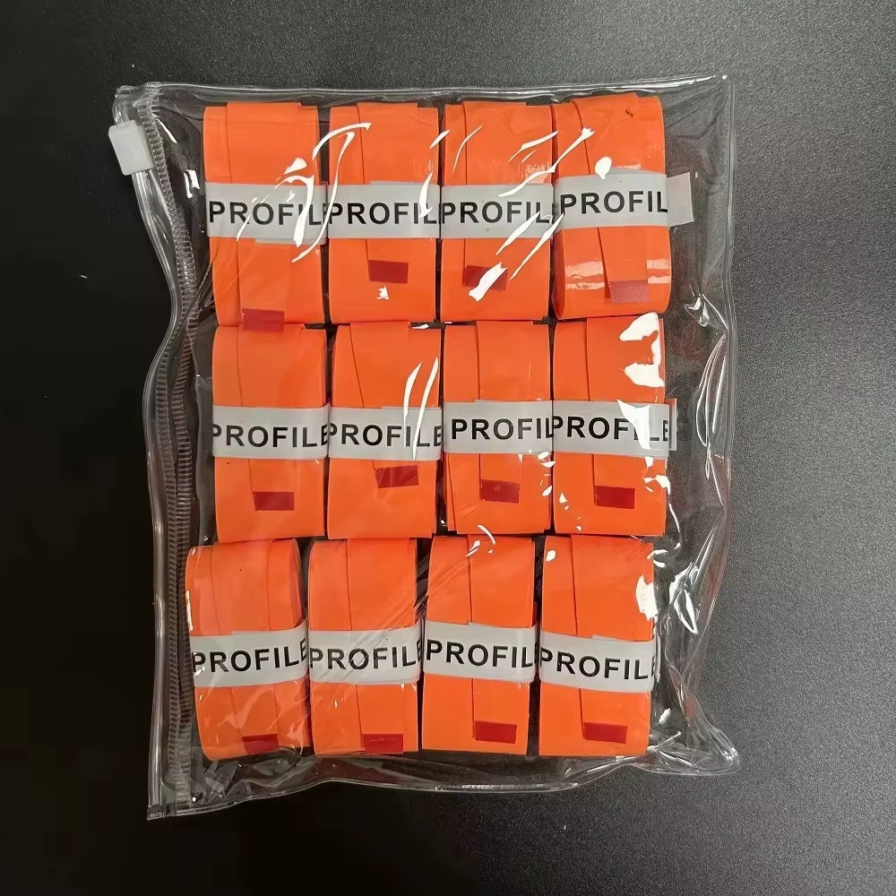 12PCS W Tennis Overgrip Sweat Band Absorption Tennis Badminton Racket Hand Glue Tennis Grip PU Non-Slip Overgrip