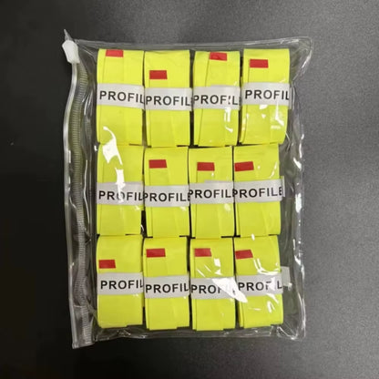 12PCS W Tennis Overgrip Sweat Band Absorption Tennis Badminton Racket Hand Glue Tennis Grip PU Non-Slip Overgrip