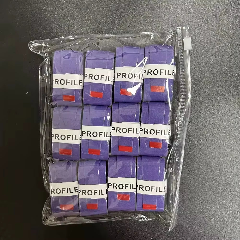 12PCS W Tennis Overgrip Sweat Band Absorption Tennis Badminton Racket Hand Glue Tennis Grip PU Non-Slip Overgrip