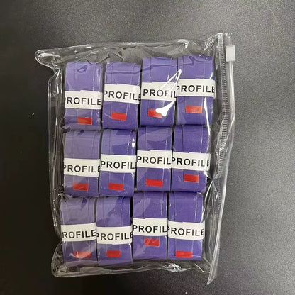 12PCS W Tennis Overgrip Sweat Band Absorption Tennis Badminton Racket Hand Glue Tennis Grip PU Non-Slip Overgrip