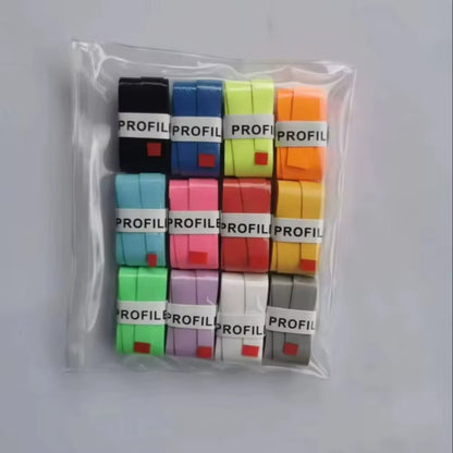 12PCS W Tennis Overgrip Sweat Band Absorption Tennis Badminton Racket Hand Glue Tennis Grip PU Non-Slip Overgrip