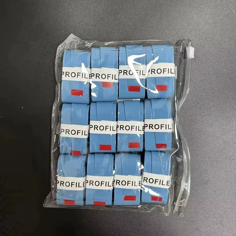 12PCS W Tennis Overgrip Sweat Band Absorption Tennis Badminton Racket Hand Glue Tennis Grip PU Non-Slip Overgrip