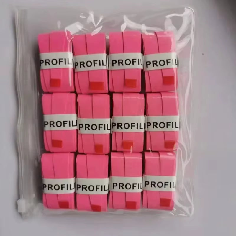 12PCS W Tennis Overgrip Sweat Band Absorption Tennis Badminton Racket Hand Glue Tennis Grip PU Non-Slip Overgrip