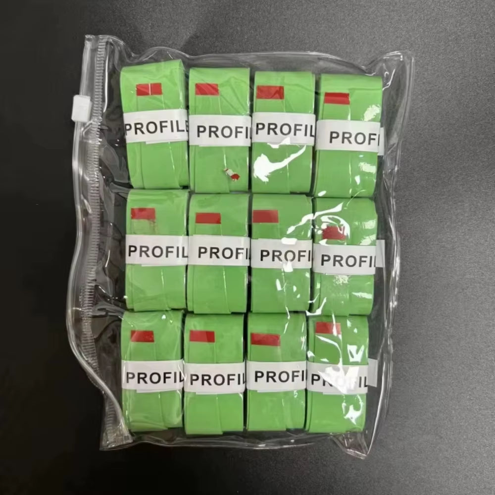 12PCS W Tennis Overgrip Sweat Band Absorption Tennis Badminton Racket Hand Glue Tennis Grip PU Non-Slip Overgrip